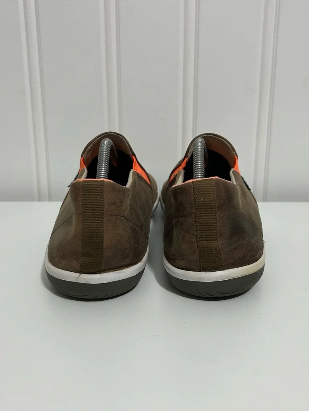 Plae marten brown leather slip on